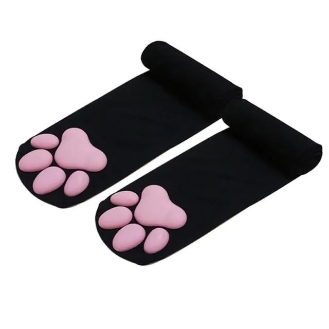 3D Paw Print Pad Stockings