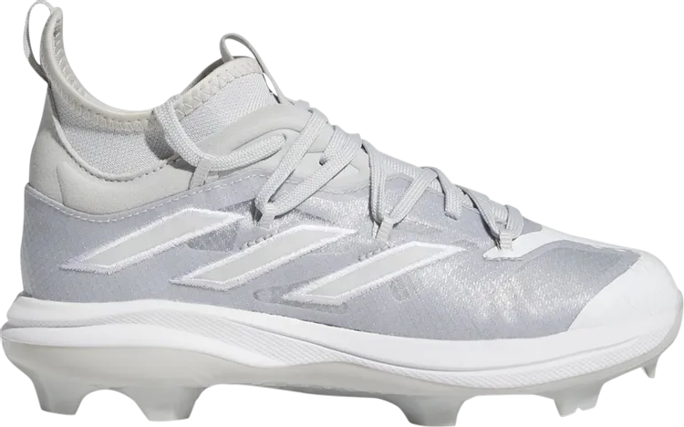 Adidas Adizero Afterburner NWV J 'Light Grey' Cleats, Gray