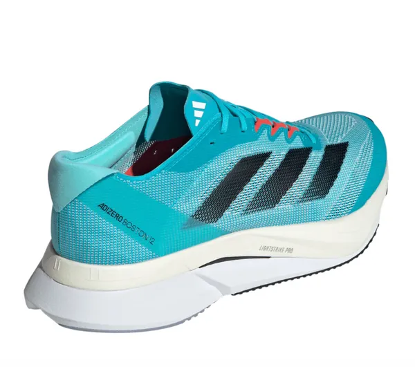 Adidas Adizero Boston 12 Running Shoes 'Flash Aqua Cloud White', blue