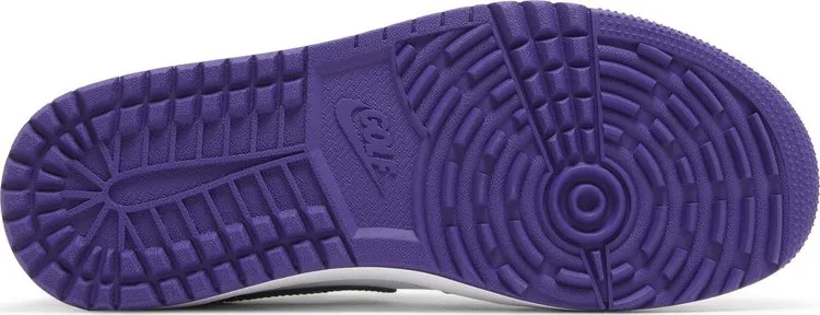 Air Jordan 1 Low Golf Court Purple Cleats, White