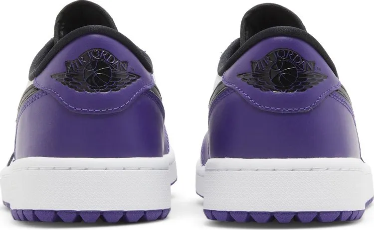 Air Jordan 1 Low Golf Court Purple Cleats, White