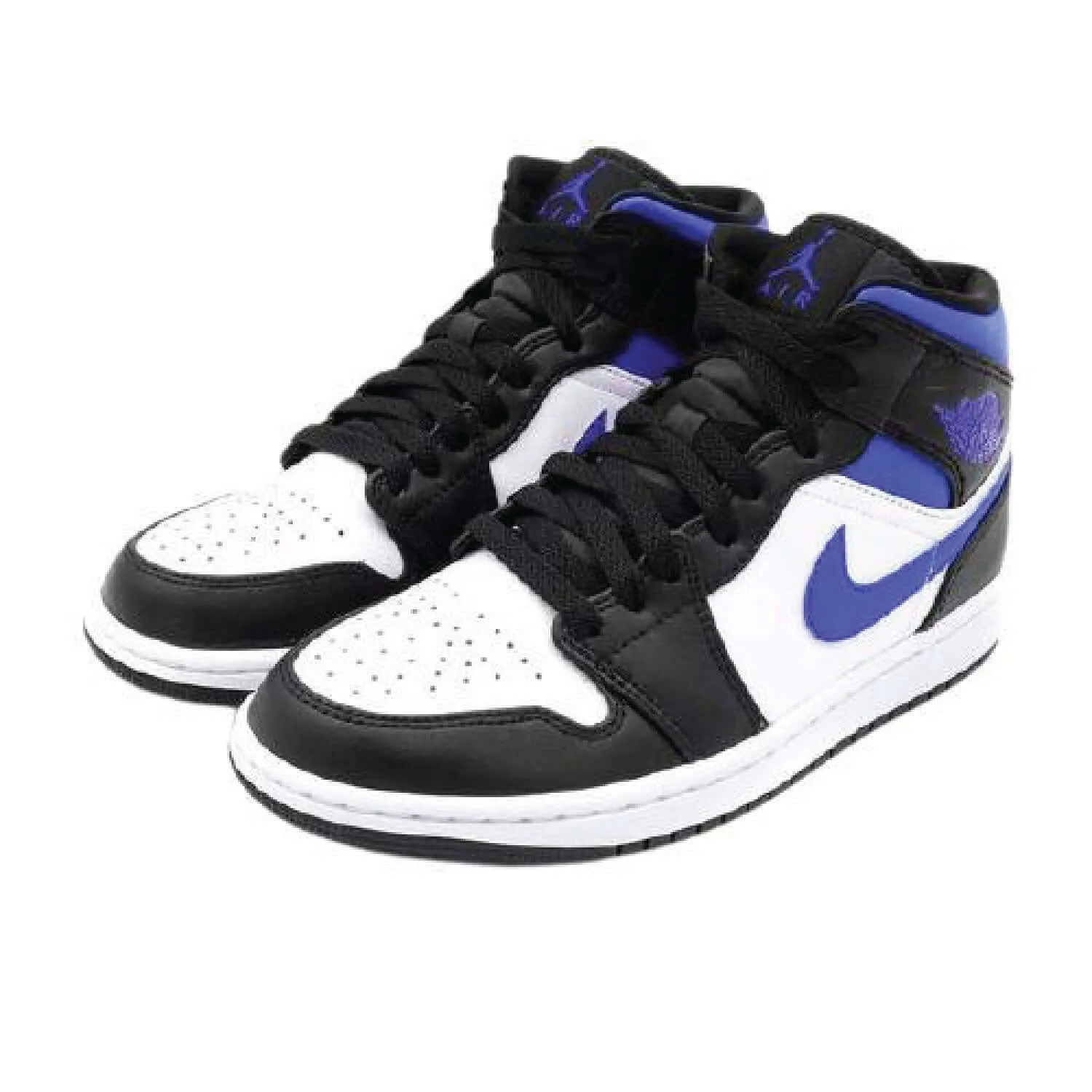 Air Jordan 1 Mid Black White Royal Blue