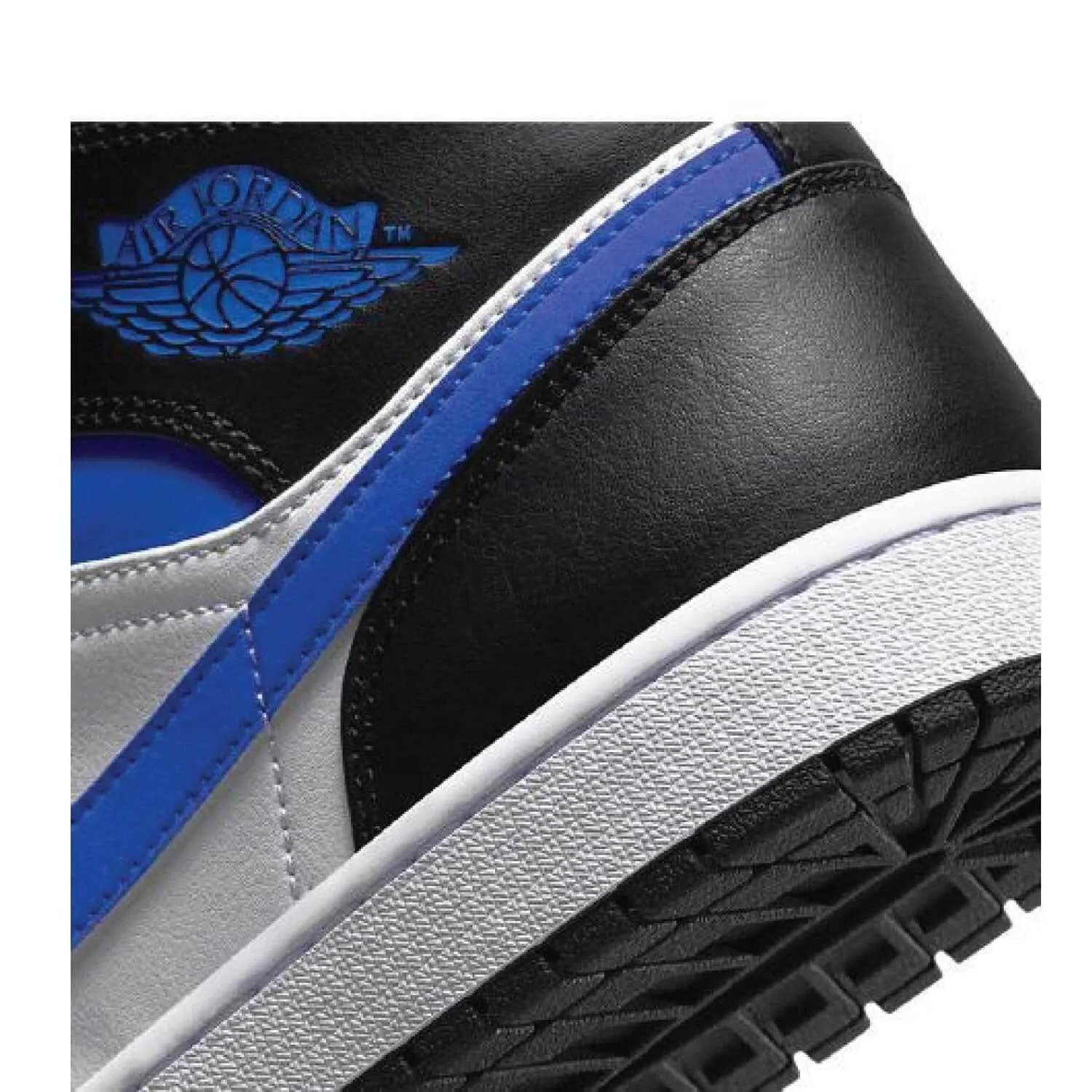 Air Jordan 1 Mid Black White Royal Blue