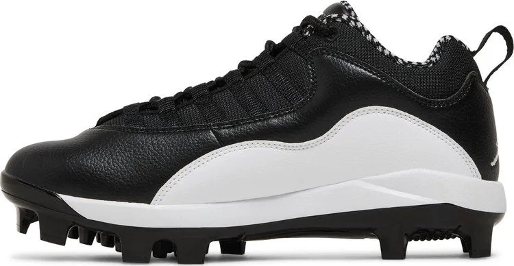 Air Jordan 10 Retro MCS Low Black White Cleats