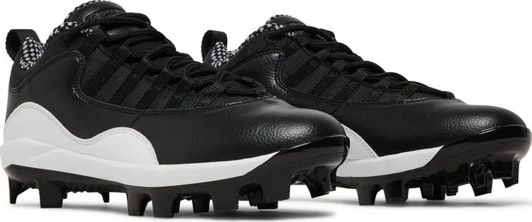 Air Jordan 10 Retro MCS Low Black White Cleats