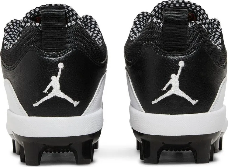 Air Jordan 10 Retro MCS Low Black White Cleats