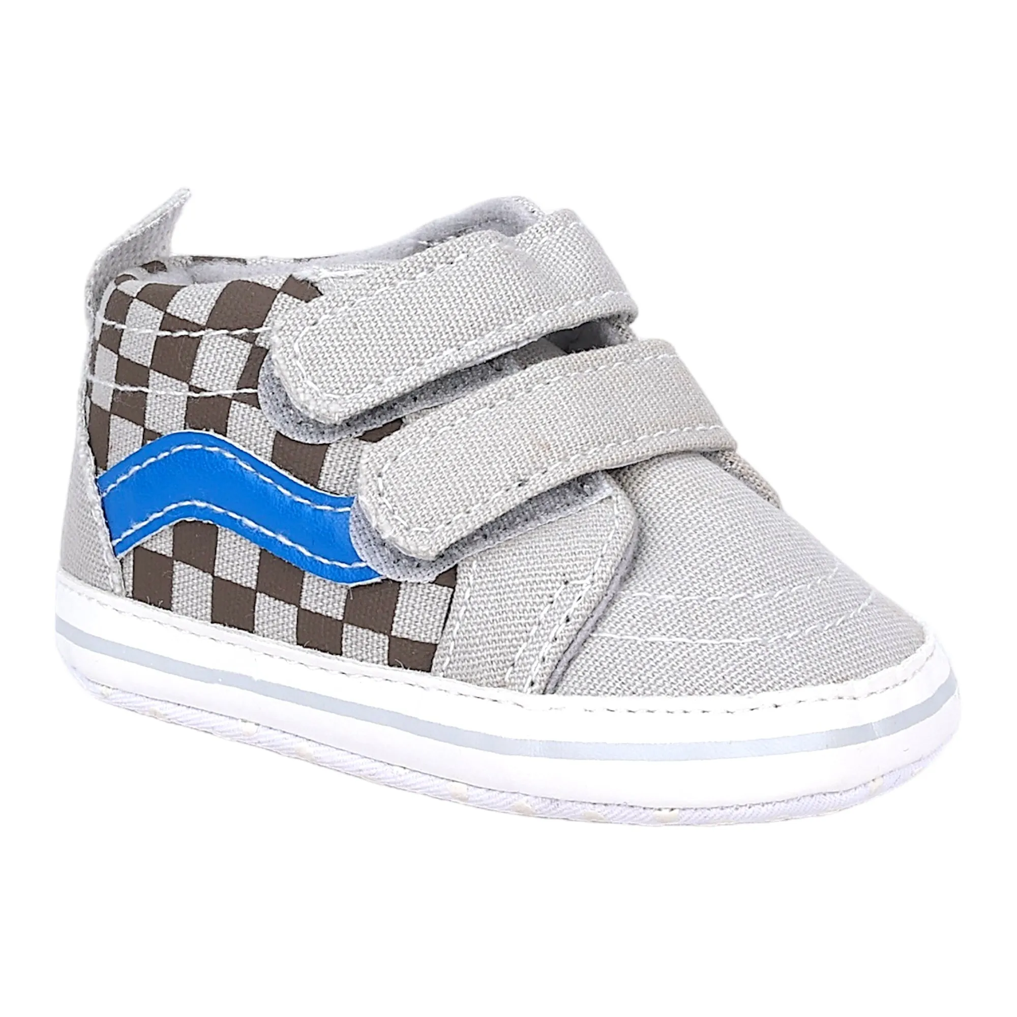 Baby Moo Stylish Casual Velcro Straps Anti-Skid Sneakers - Grey