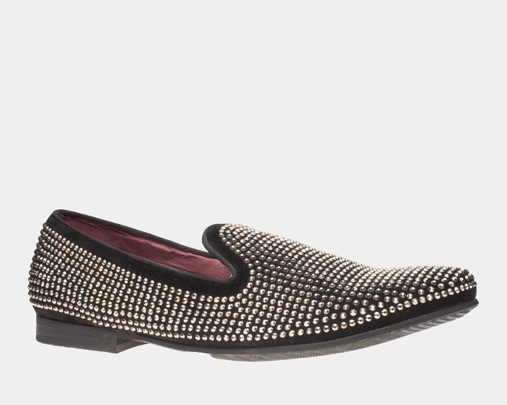 Caviarr Rhinestone Slip-On Loafers