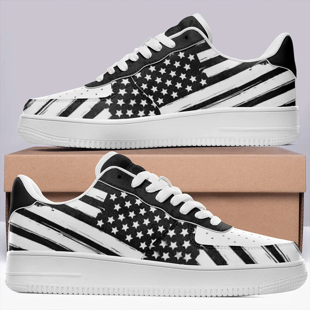 Corporate personalized gifts, Business Gifts For Clients AF1-B05604 Custom AF1 American Flag, USA Flag Sneakers AF1, Shoes, Printed Shoes