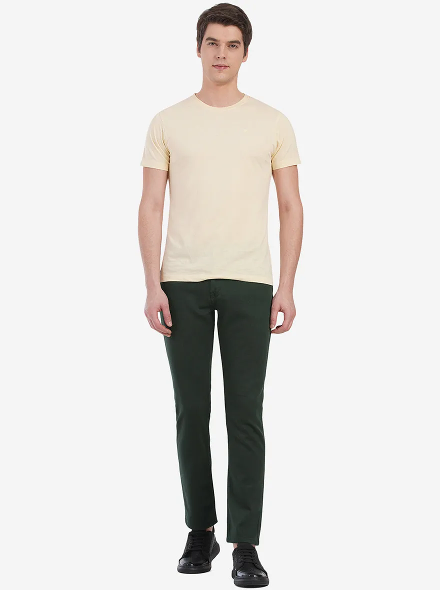 Dark Green Washed Slim Fit Jeans | JadeBlue