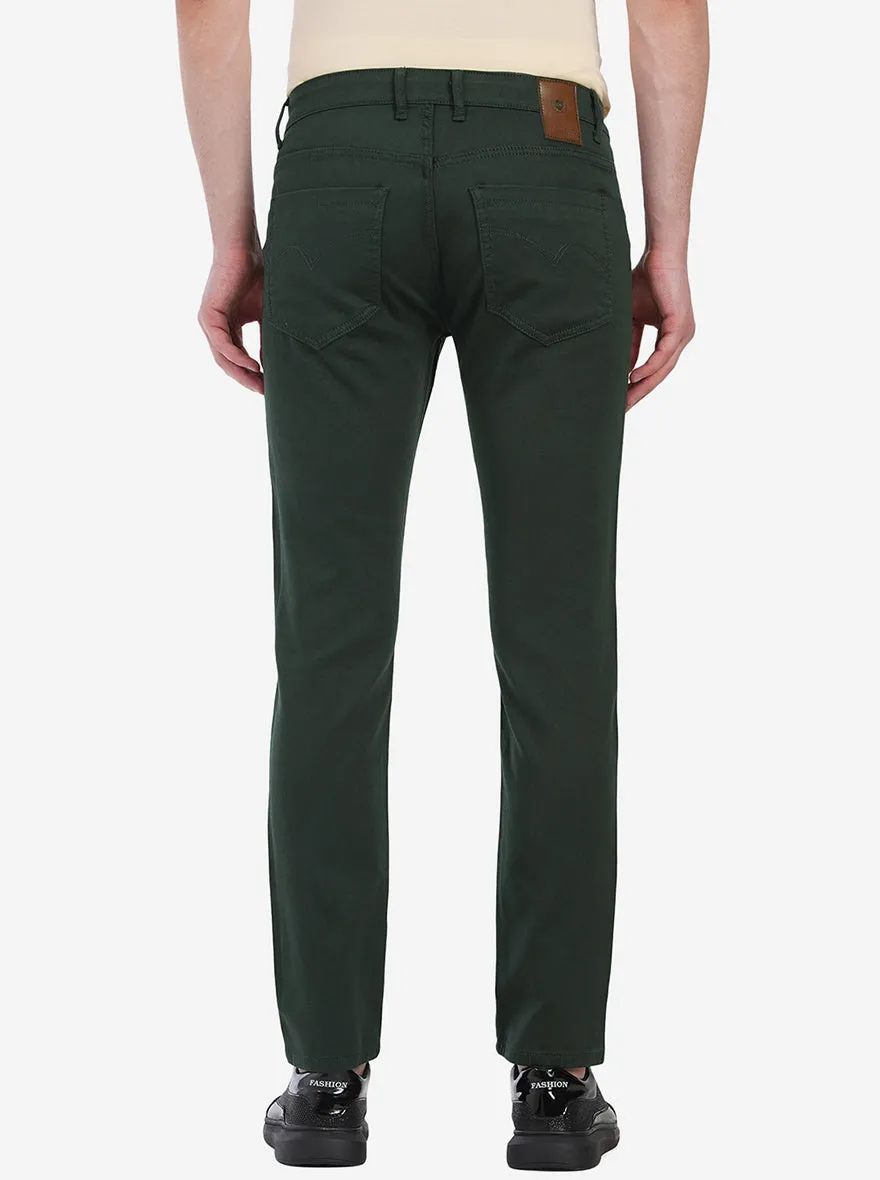 Dark Green Washed Slim Fit Jeans | JadeBlue