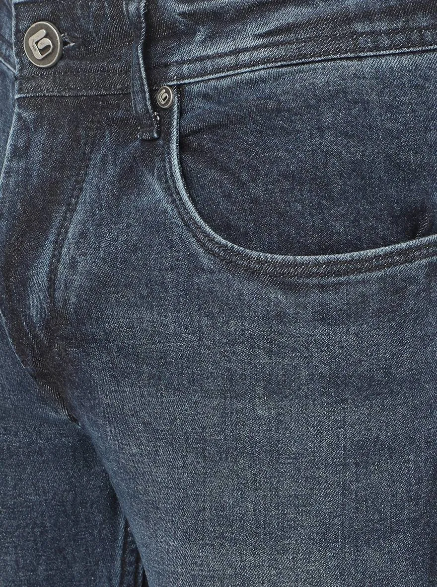 Denim Blue Washed Narrow Fit Jeans | Greenfibre