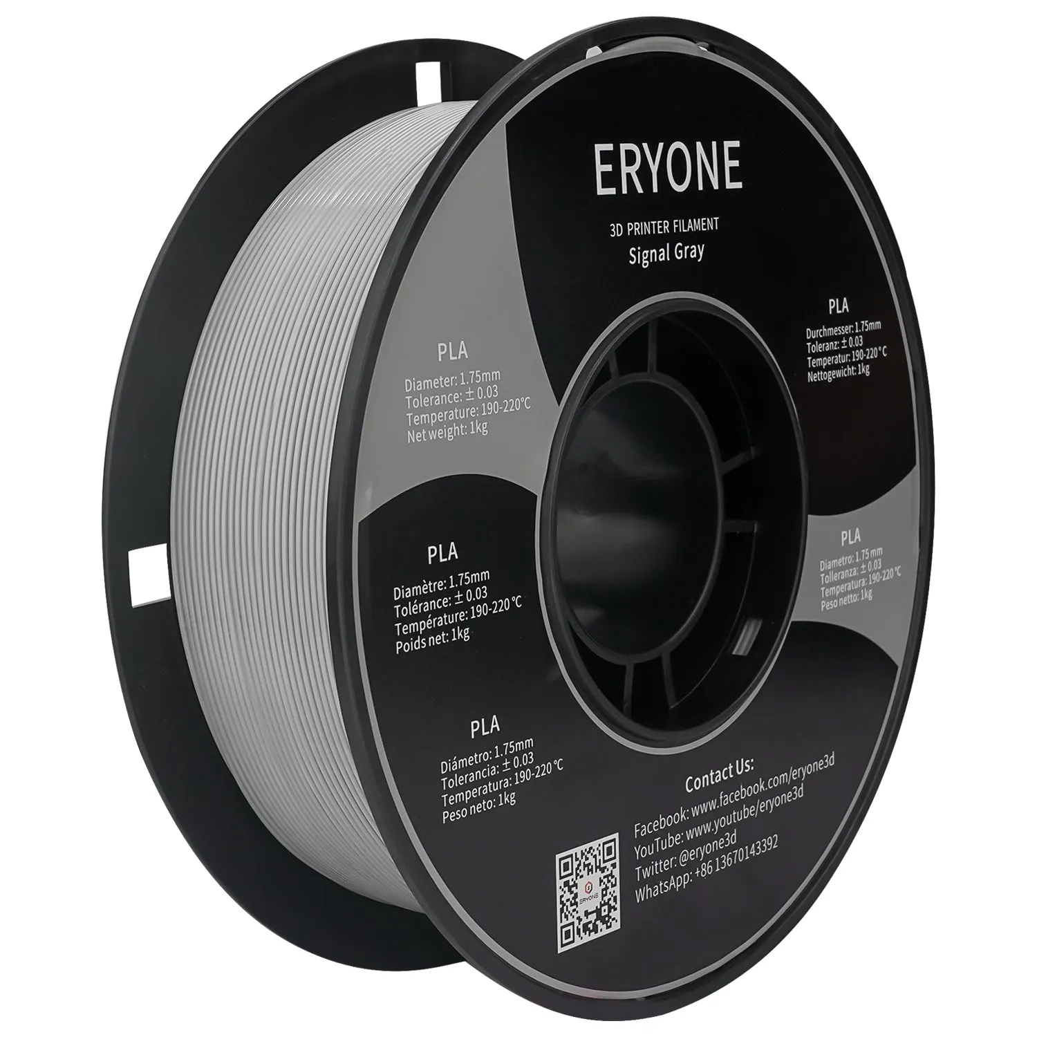 ERYONE PLA 3D Printer Filament 1.75mm, Dimensional Accuracy  /- 0.05 mm 1kg (2.2LBS)/Spool