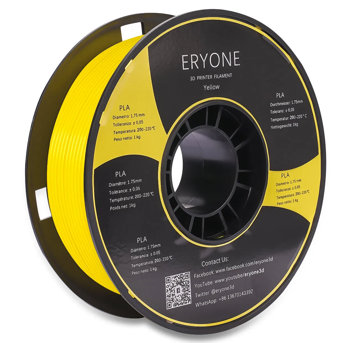 ERYONE PLA 3D Printer Filament 1.75mm, Dimensional Accuracy  /- 0.05 mm 1kg (2.2LBS)/Spool