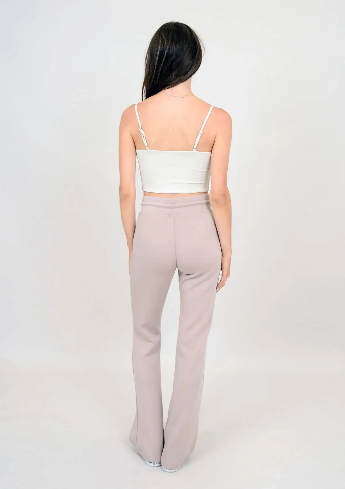 Florine Soft Flared Pants - Taupe