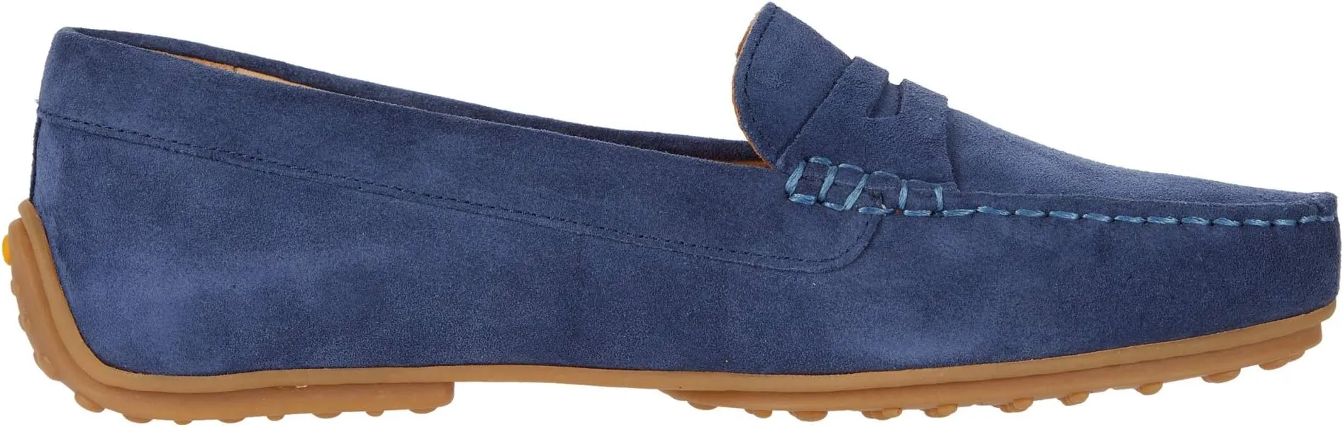 Free Spirit For Her Samuel Hubbard Loafers in Stonewashed Blue Suede/Gum Sole