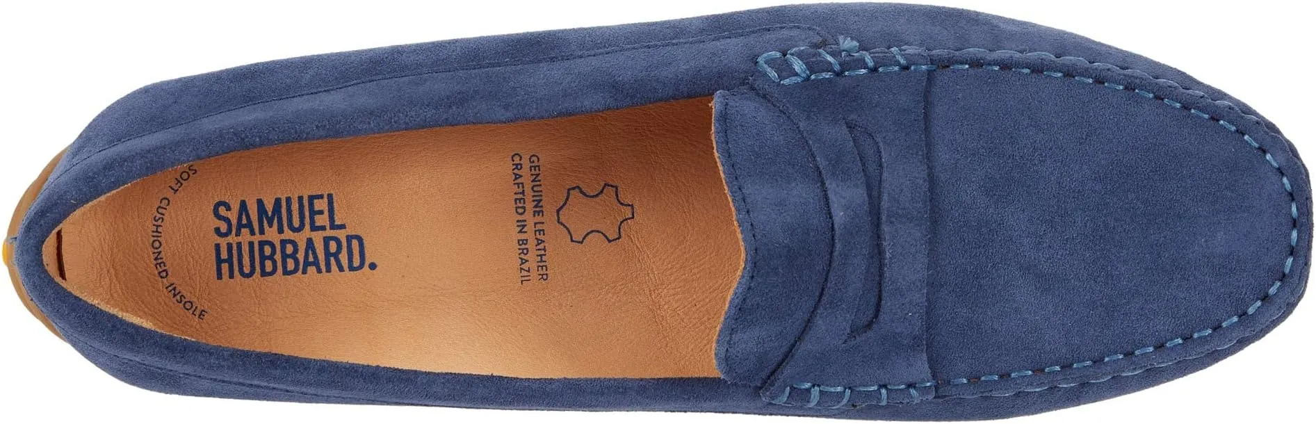 Free Spirit For Her Samuel Hubbard Loafers in Stonewashed Blue Suede/Gum Sole