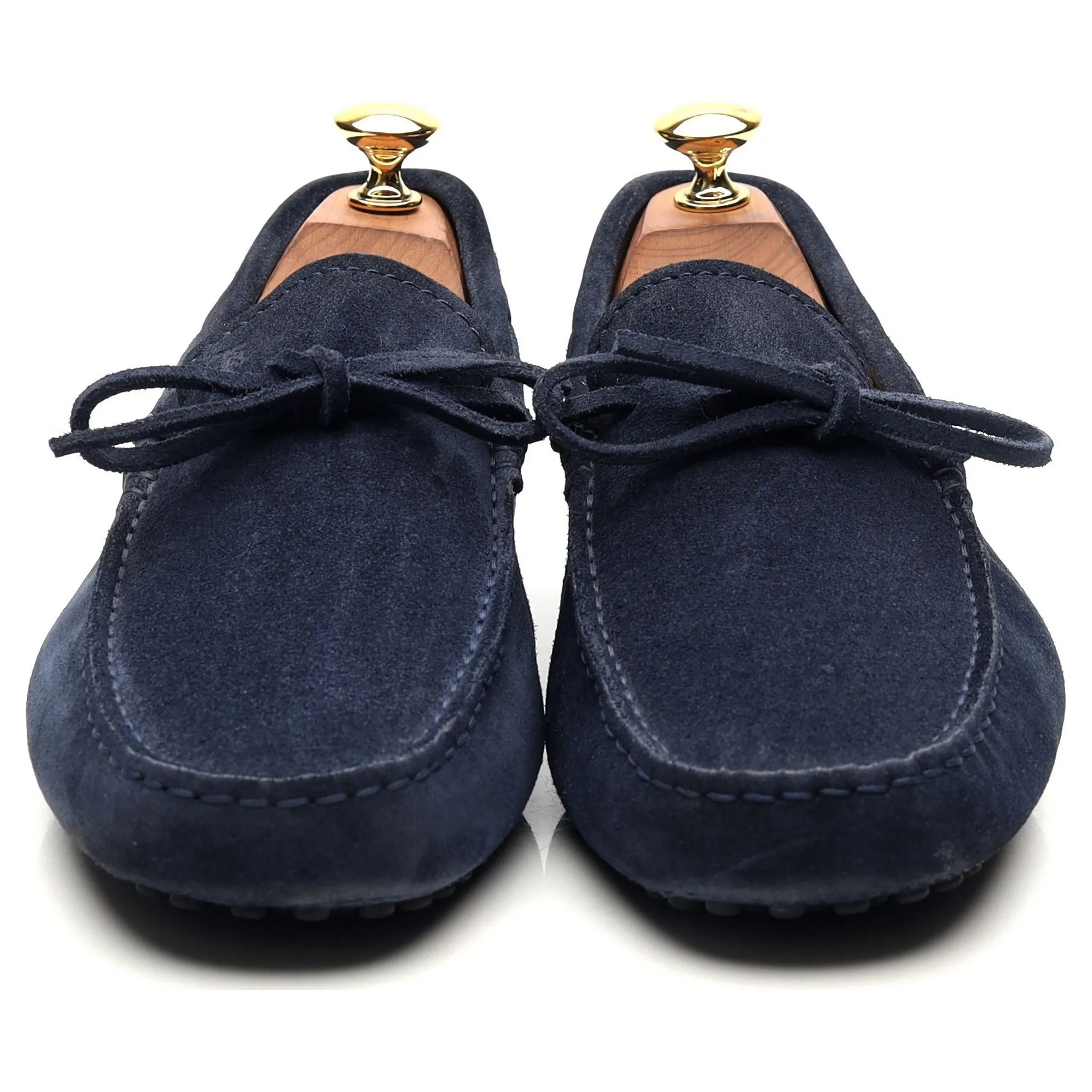 Gommino Navy Blue Suede Driving Loafers UK 6.5