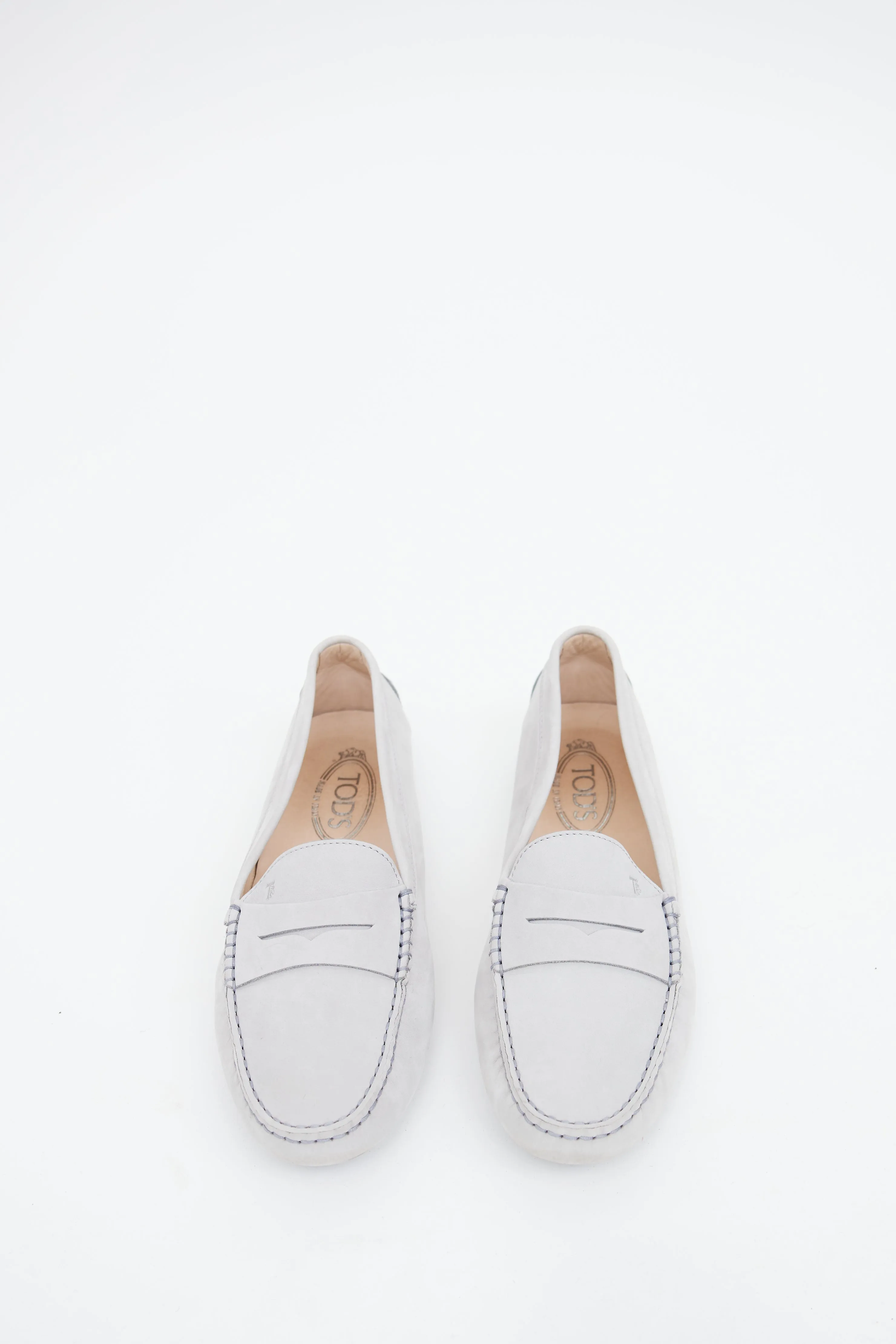 Grey Suede Driving Loafer