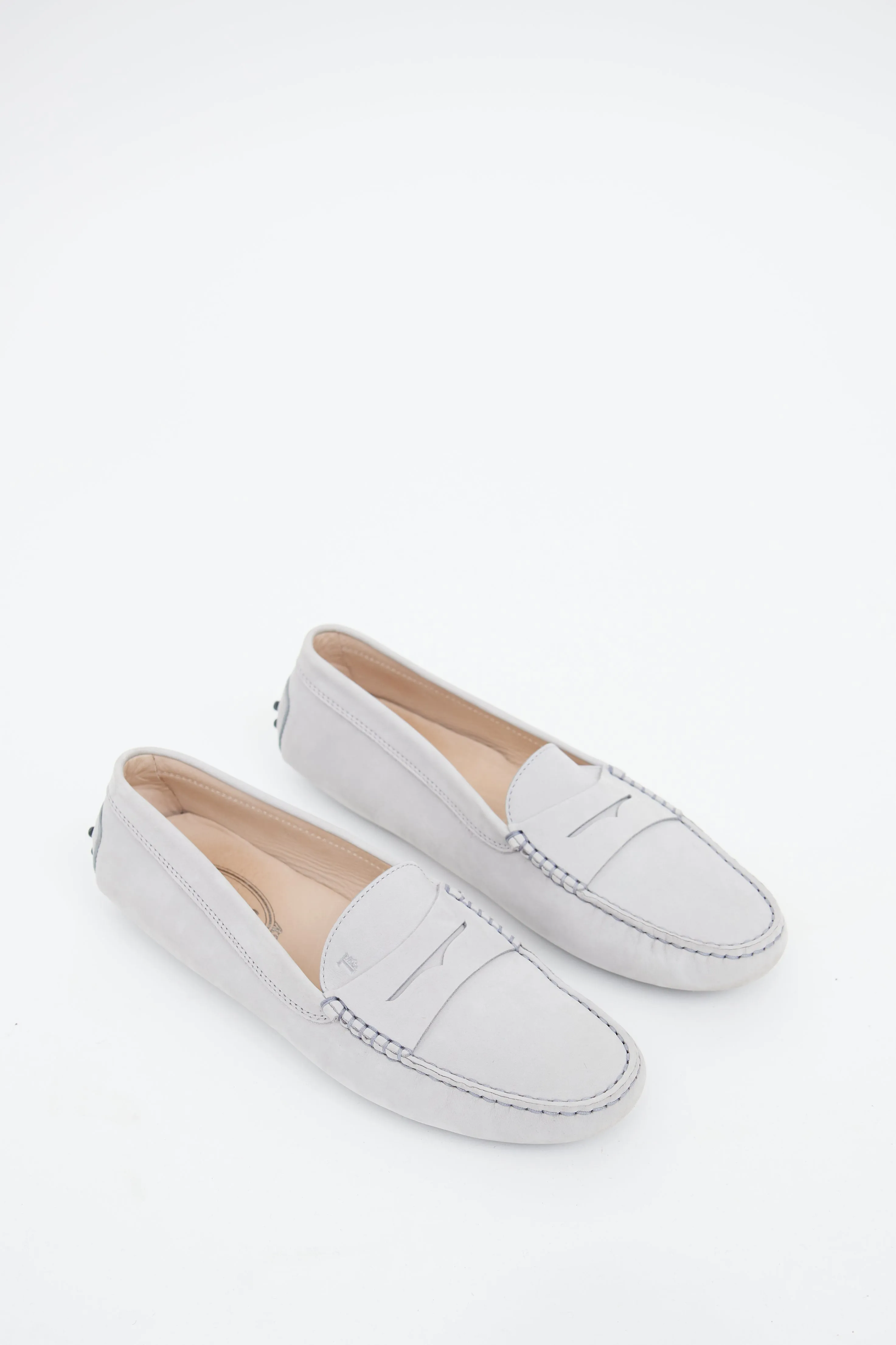 Grey Suede Driving Loafer