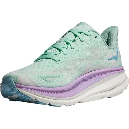 HOKA Women's Clifton 9 Running Shoe, Sunlit Ocean/Lilac Mist