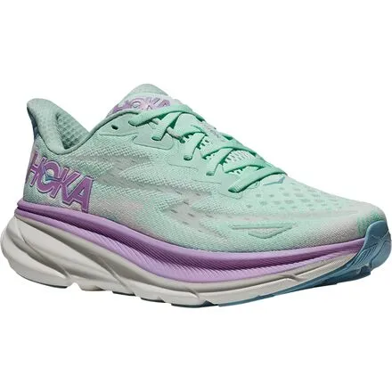 HOKA Women's Clifton 9 Running Shoe, Sunlit Ocean/Lilac Mist