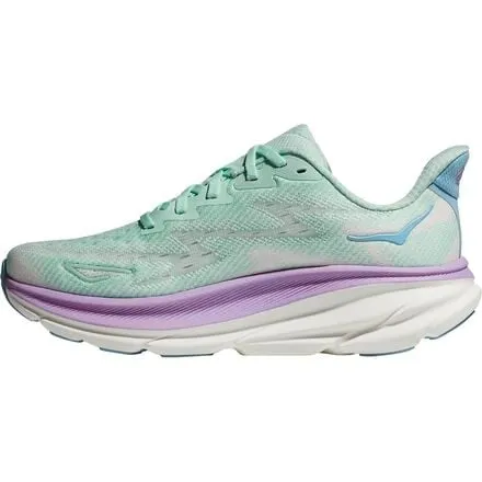 HOKA Women's Clifton 9 Running Shoe, Sunlit Ocean/Lilac Mist