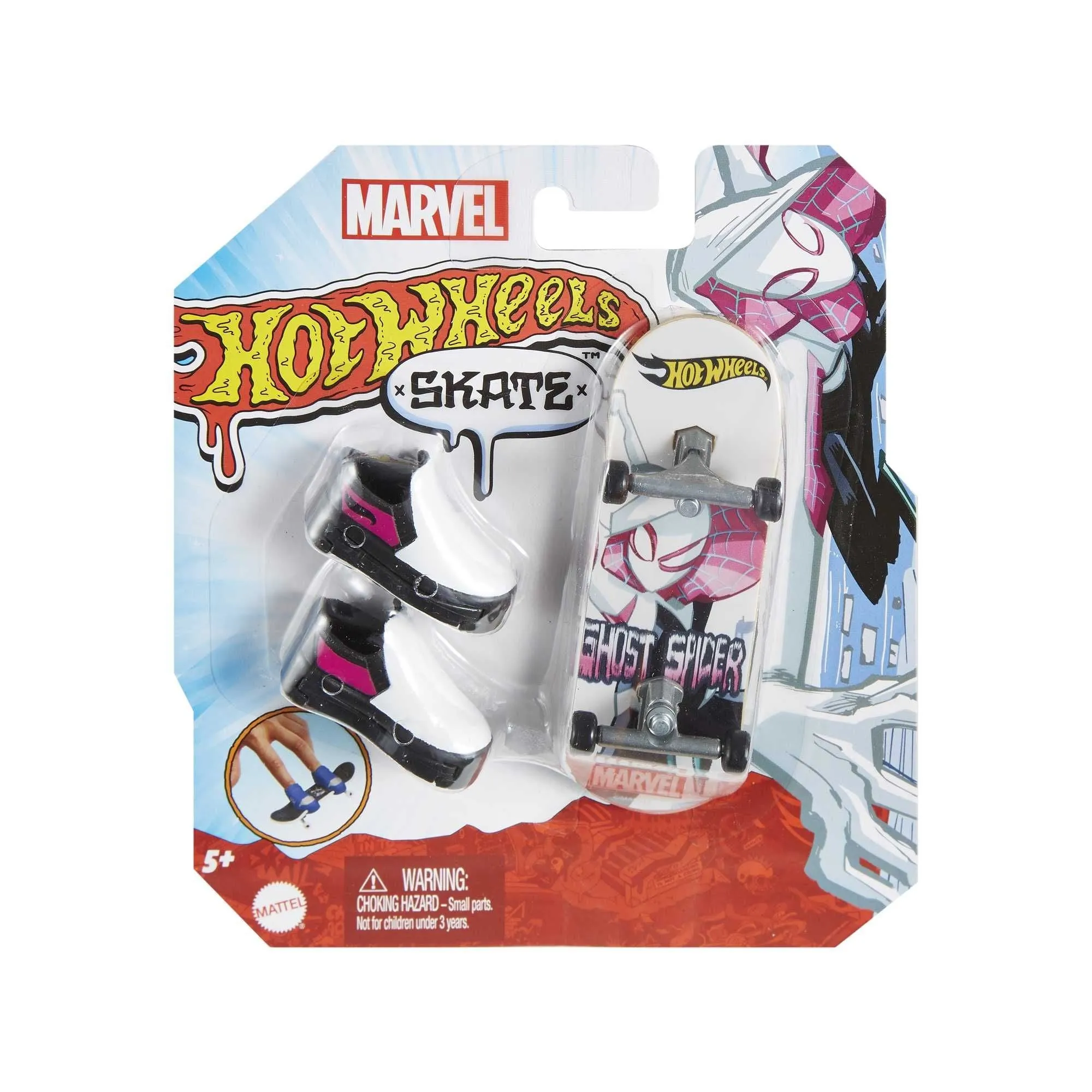 Hot Wheel Skate Themed Entertainment Fingerboard   Shoes Marvel Ghost Spider