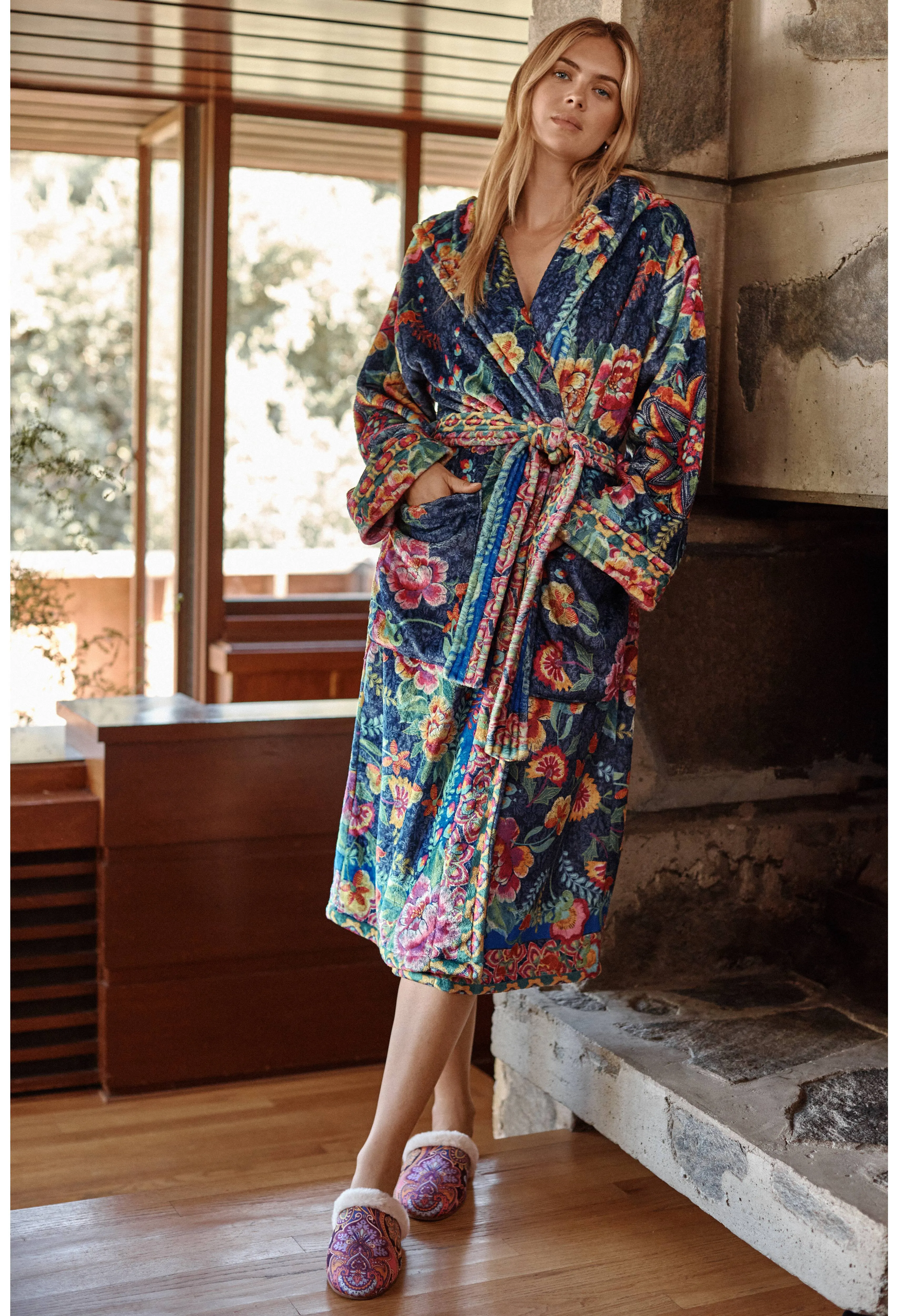 Johnny Was Cozy Robe-Darnahta Print