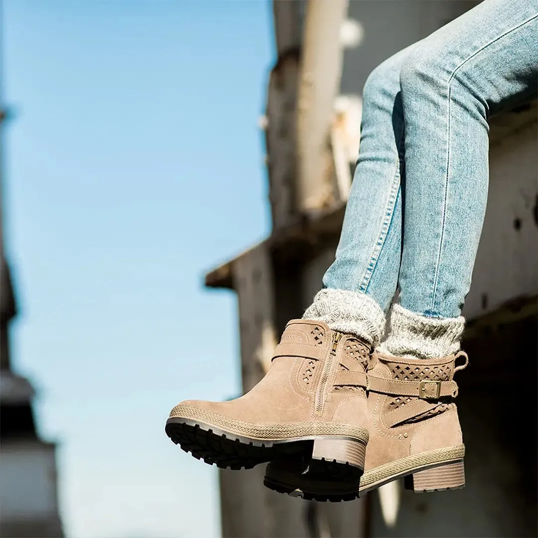 Liberty Perforated Leather Boots - Taupe by Muckboot