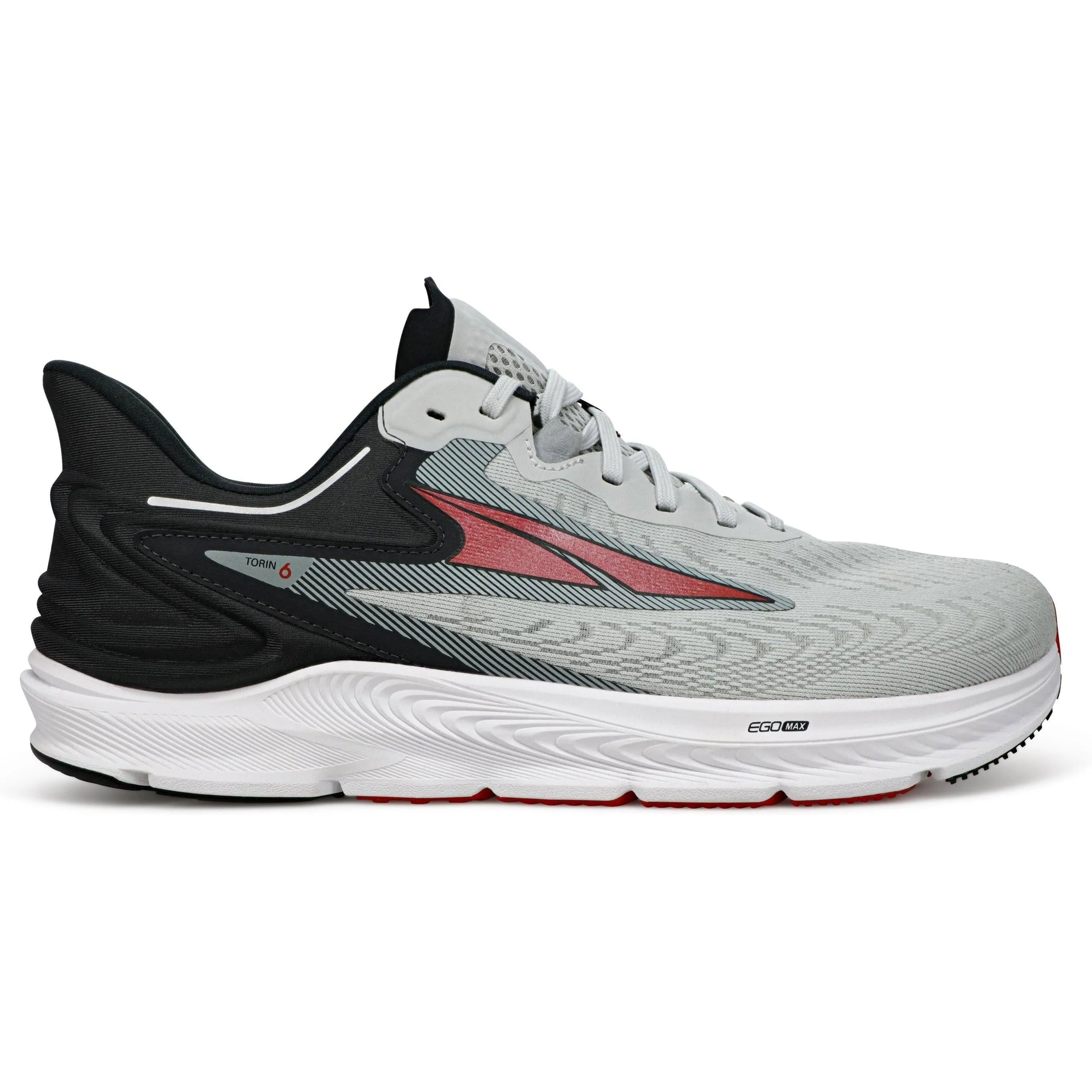 Men's Altra Torin 6, Gray/Red, 8.5 2E Wide