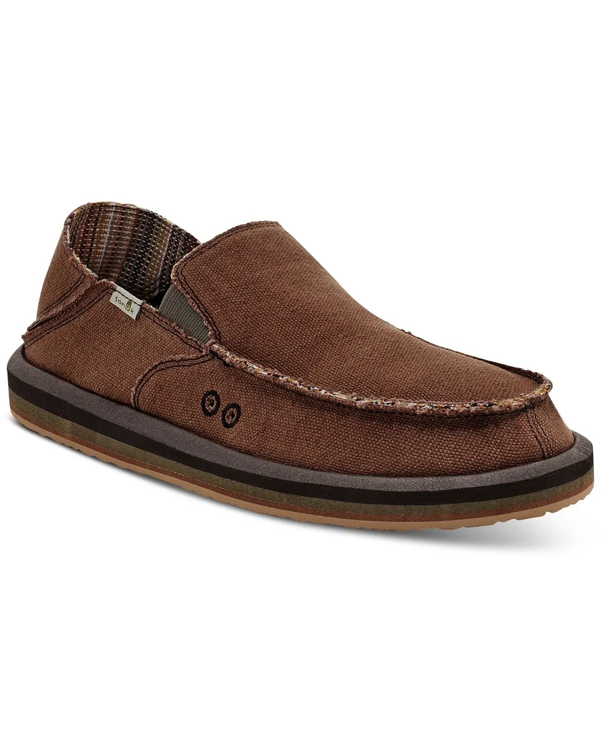 Men's vagabond Sanuk slip-on loafers, brown