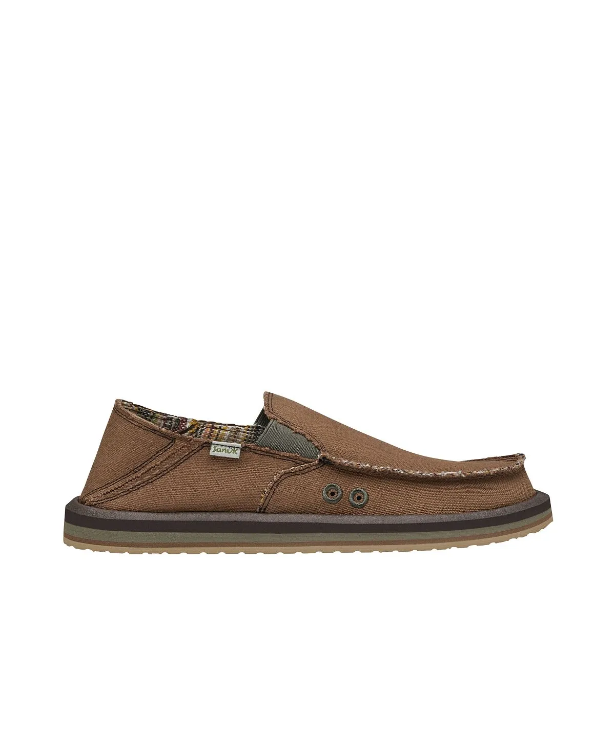 Men's vagabond Sanuk slip-on loafers, brown