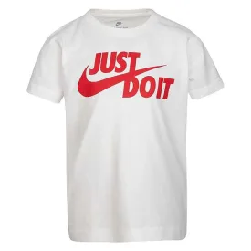 NIKE KID'S JDI SWOOSH WHITE TEE