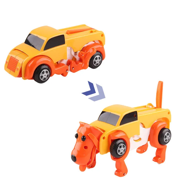 On-Chain Spring-Powered Energy Storage Deformation Dog Toy Car, TO0053