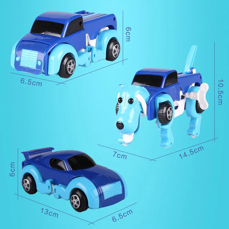 On-Chain Spring-Powered Energy Storage Deformation Dog Toy Car, TO0053