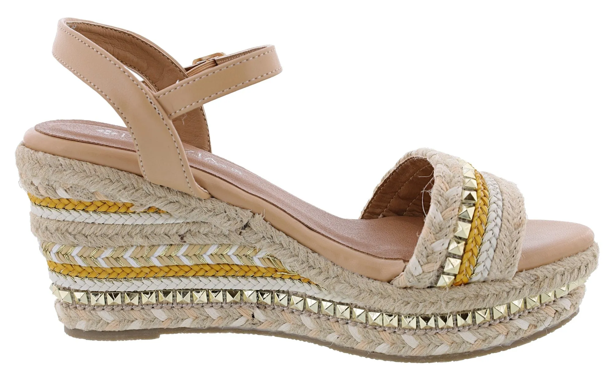 Patrizia Tisch Woven Wedge Sandals by Spring Step