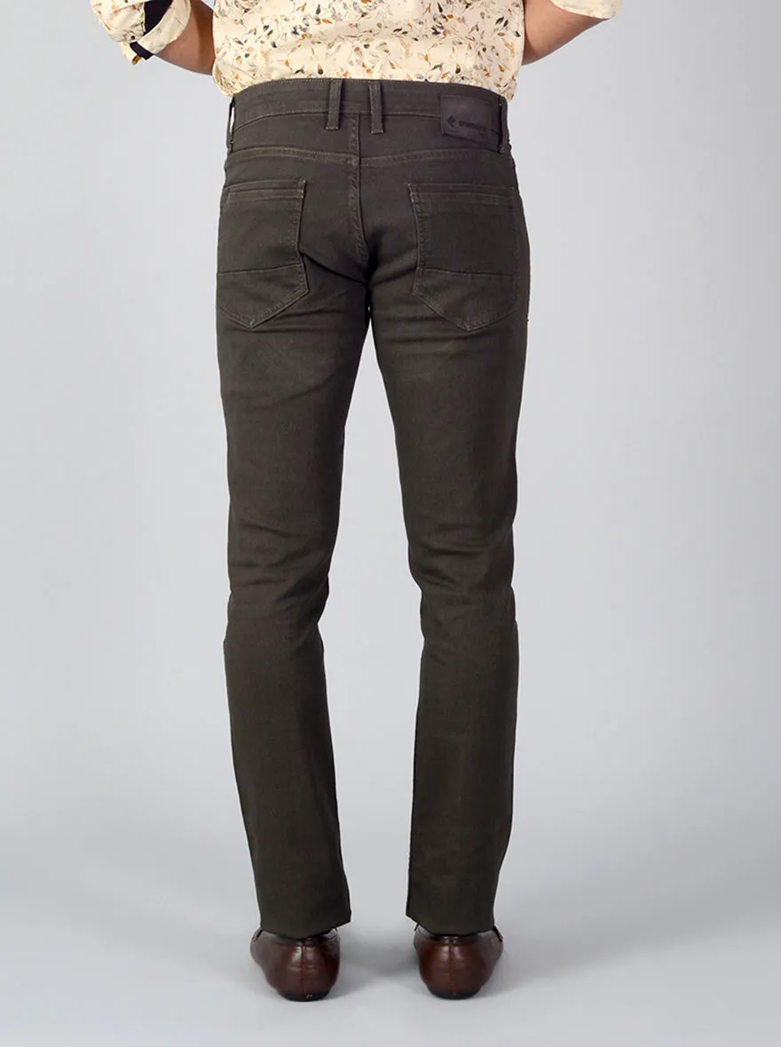 Pirate Black Solid Slim Fit Jeans | Greenfibre