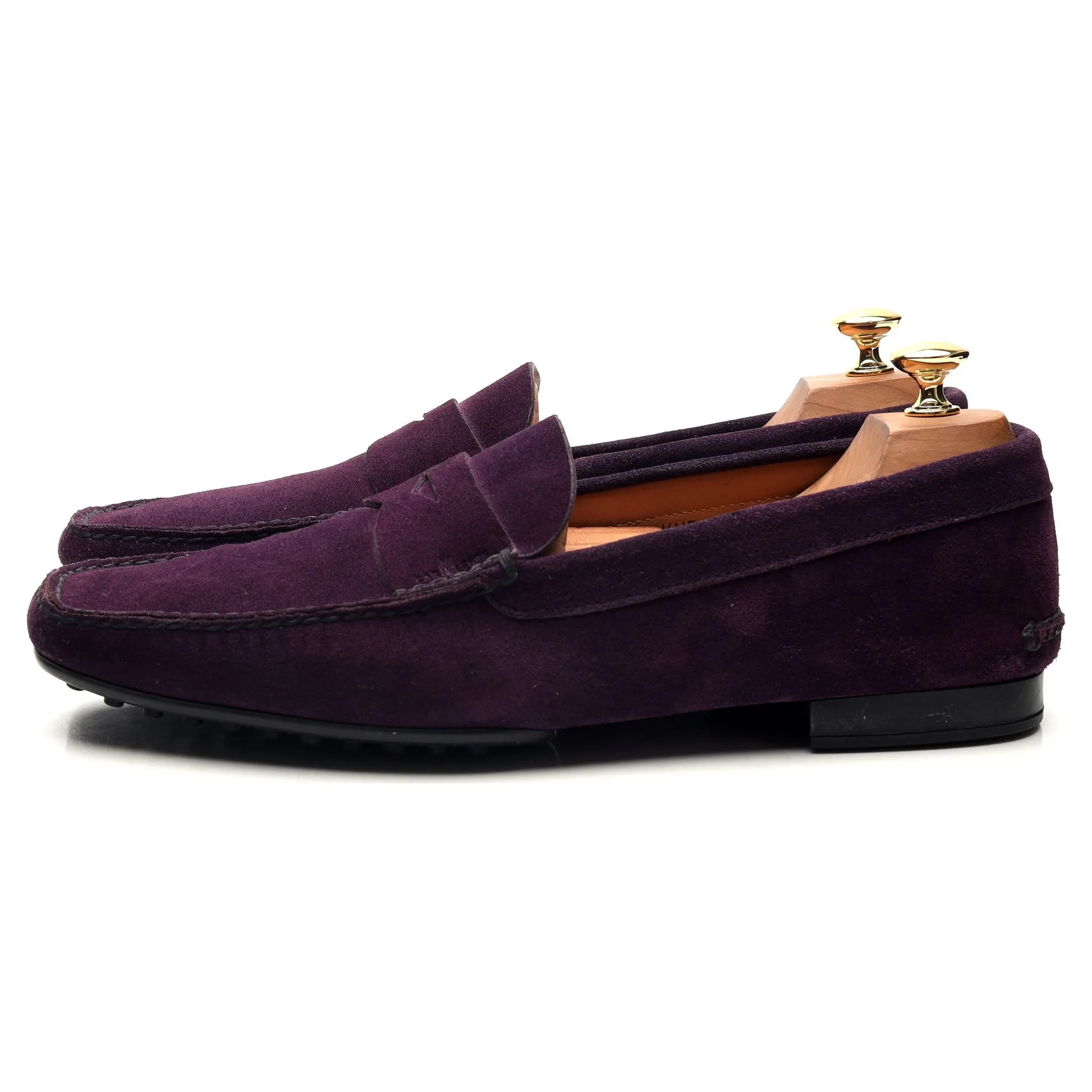 Purple Suede Driving Loafers UK 10